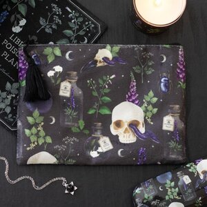 Venom Vines Gothic Botanical Makeup Bag Spacious Travel Organizer