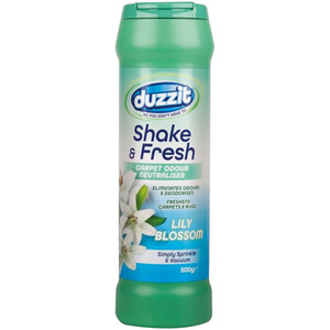 Shake Fresh Carpet Freshener Powder Lily Blossom Odour Neutralise 500g