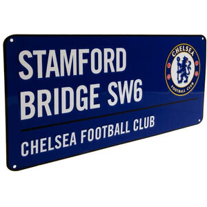 Chelsea FC Official Football Coloured Metal Street Sign