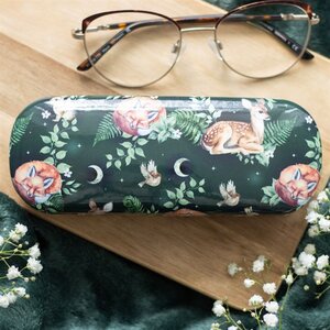 Fawn Friends Forest Print Glasses Case Stylish, Lightweight Protective