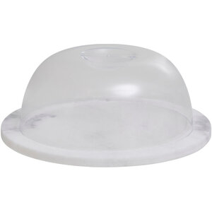 Kindia Round Marble Cheese Board with Dome Lid