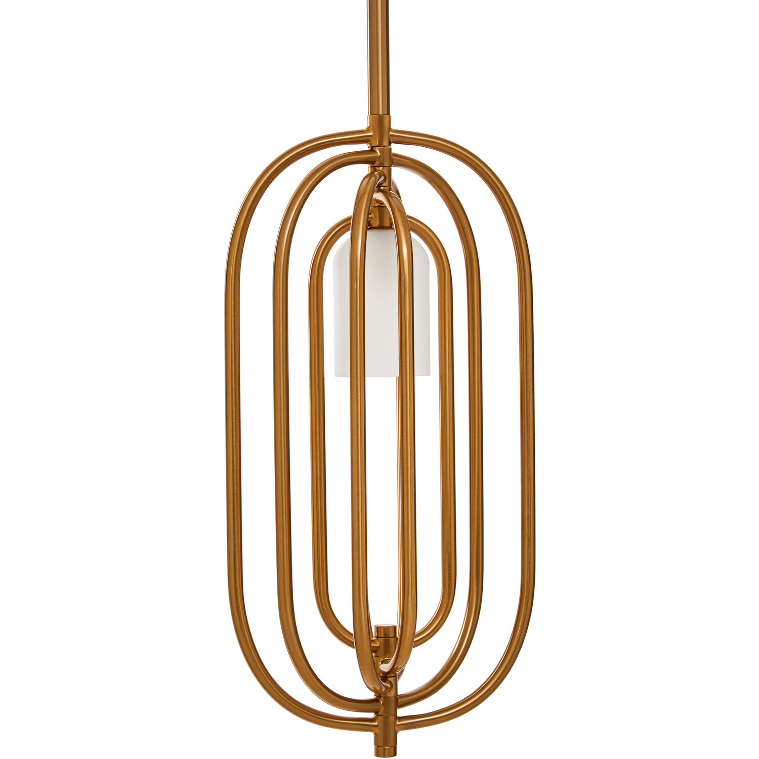 Orbo Frosted Glass Pendant Light - Gold