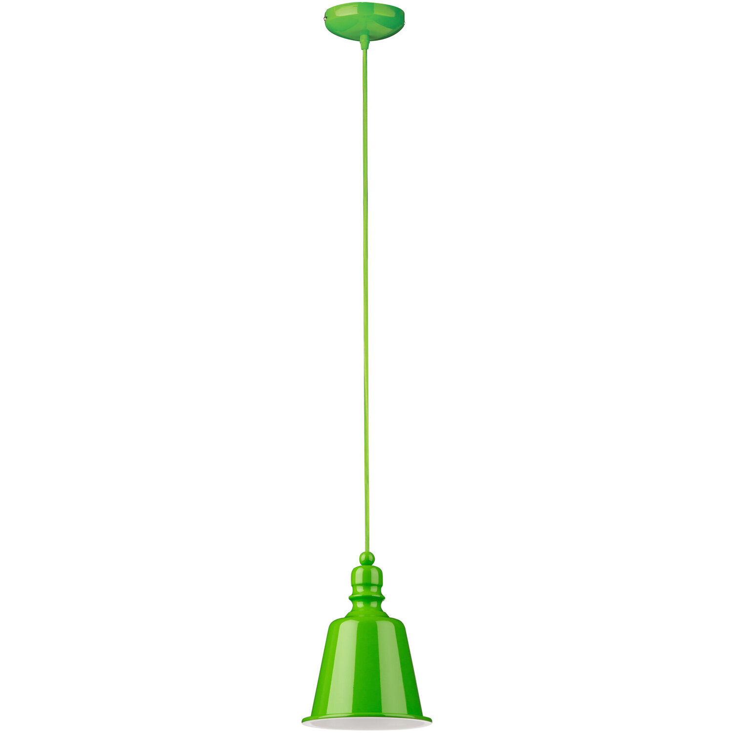 Lime Green Pagoda Pendant Light - Green