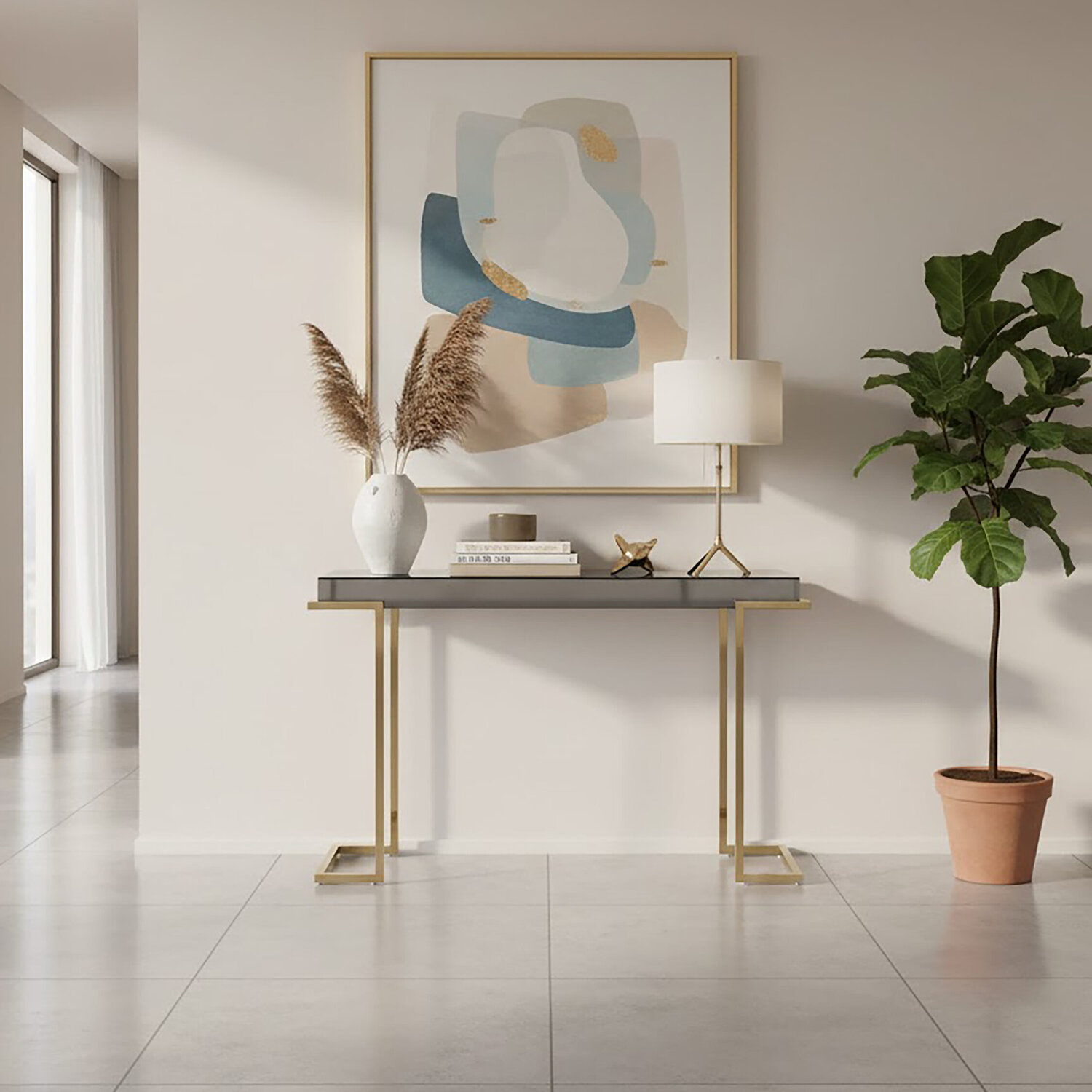 Kaso Console Table - Gold