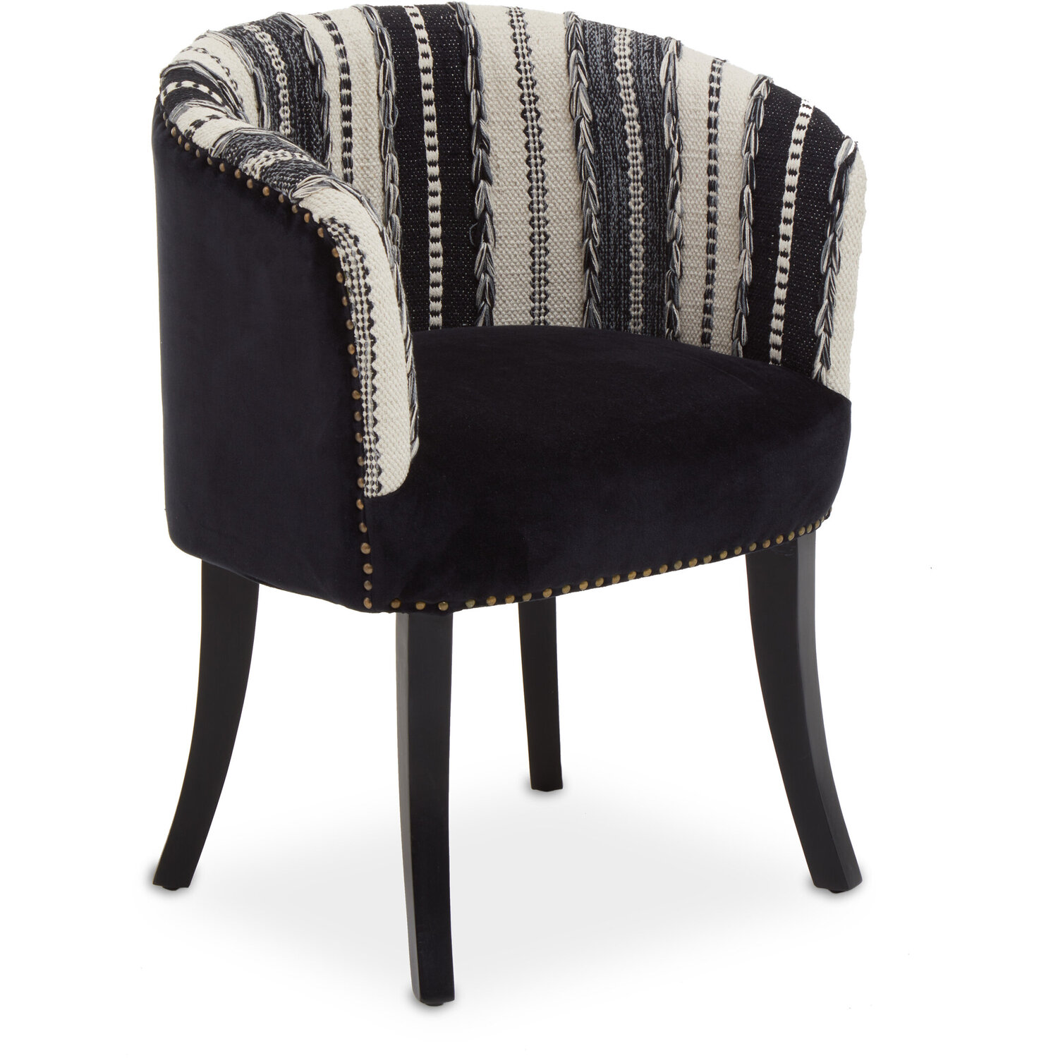 Cefena Black and White Chair - Black