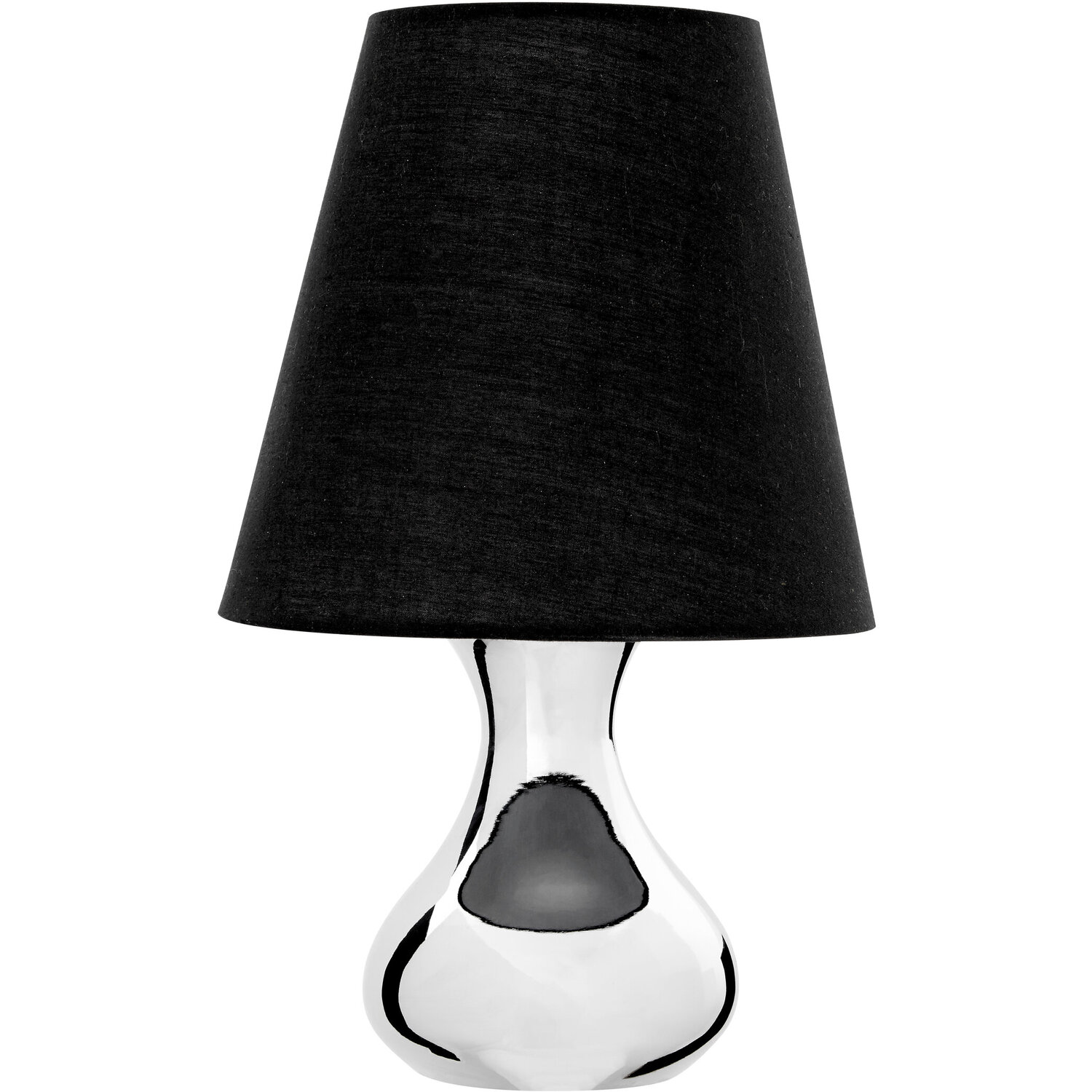 Nell Black Fabric Shade Table Lamp - Black