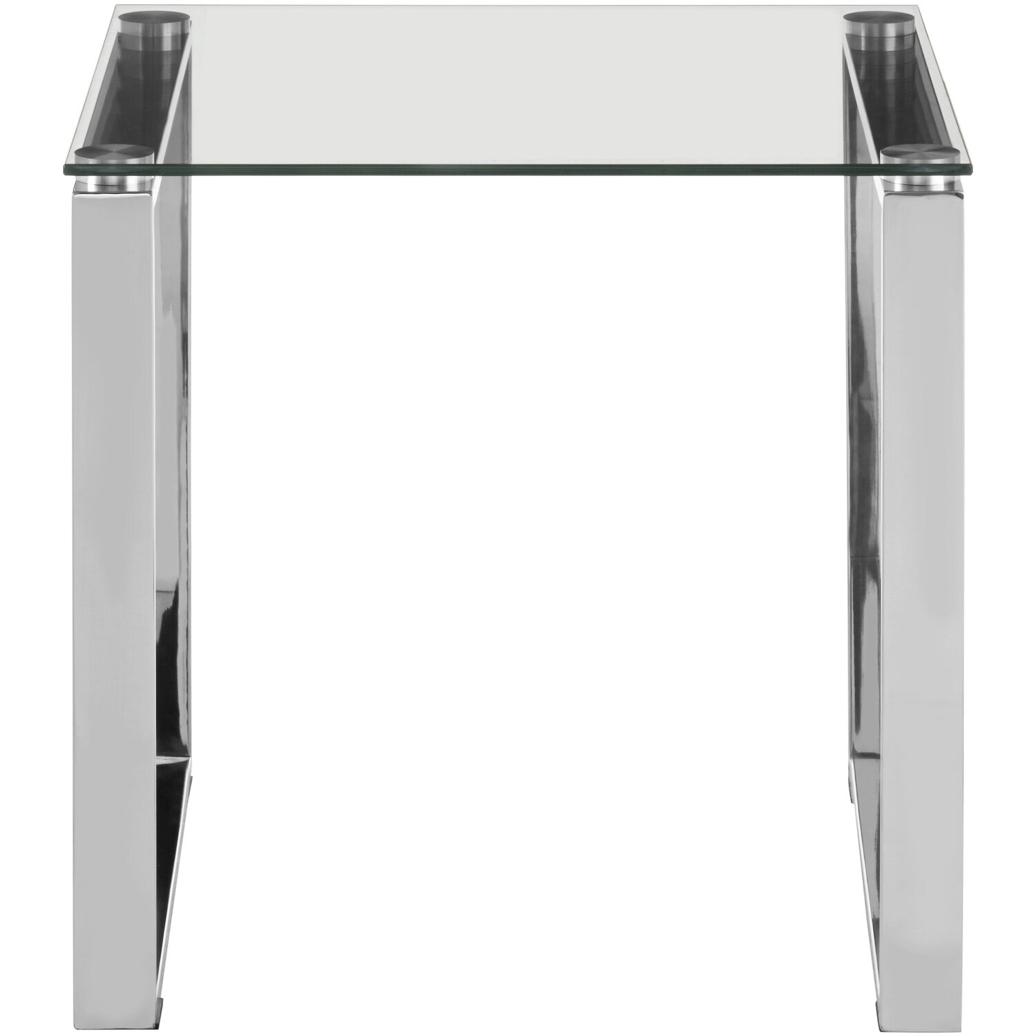 Allure Square End Table - Silver