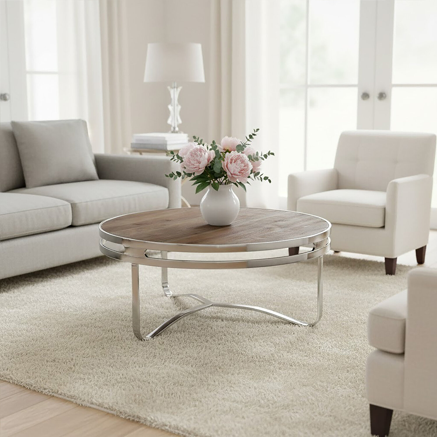 Fifty Five South Richmond Round Coffee Table - Natural