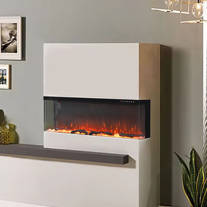 Recessed and Freestanding Electric Fireplace with Remote Control