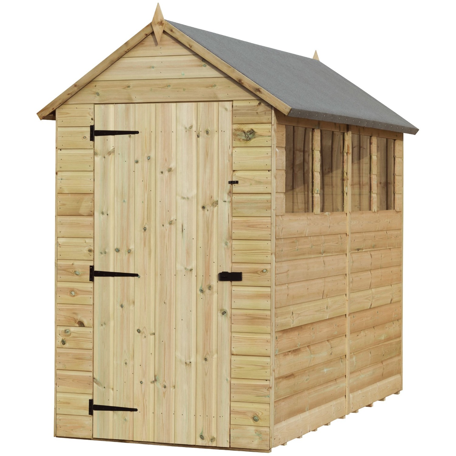 Empire 8200 4x10 Apex Shed with a Single Door & 4 Windows - Green