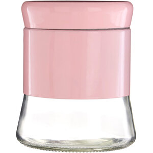 Luca Pink Steel and Glass Storage Jar - 800ml