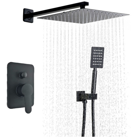 Black Square Shower Set