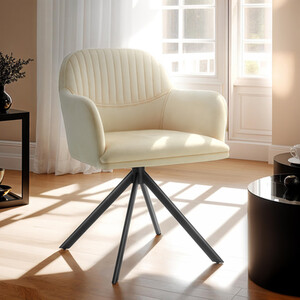 Armchair Lona - Upholstered, Rotatable, High Backrest