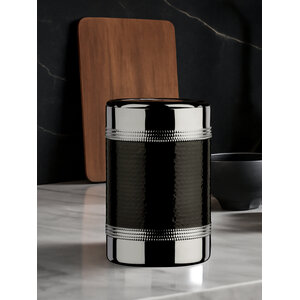 Bottle Cooler With Hammered Black Band