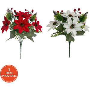 Poinsettia Glitter Bouquet