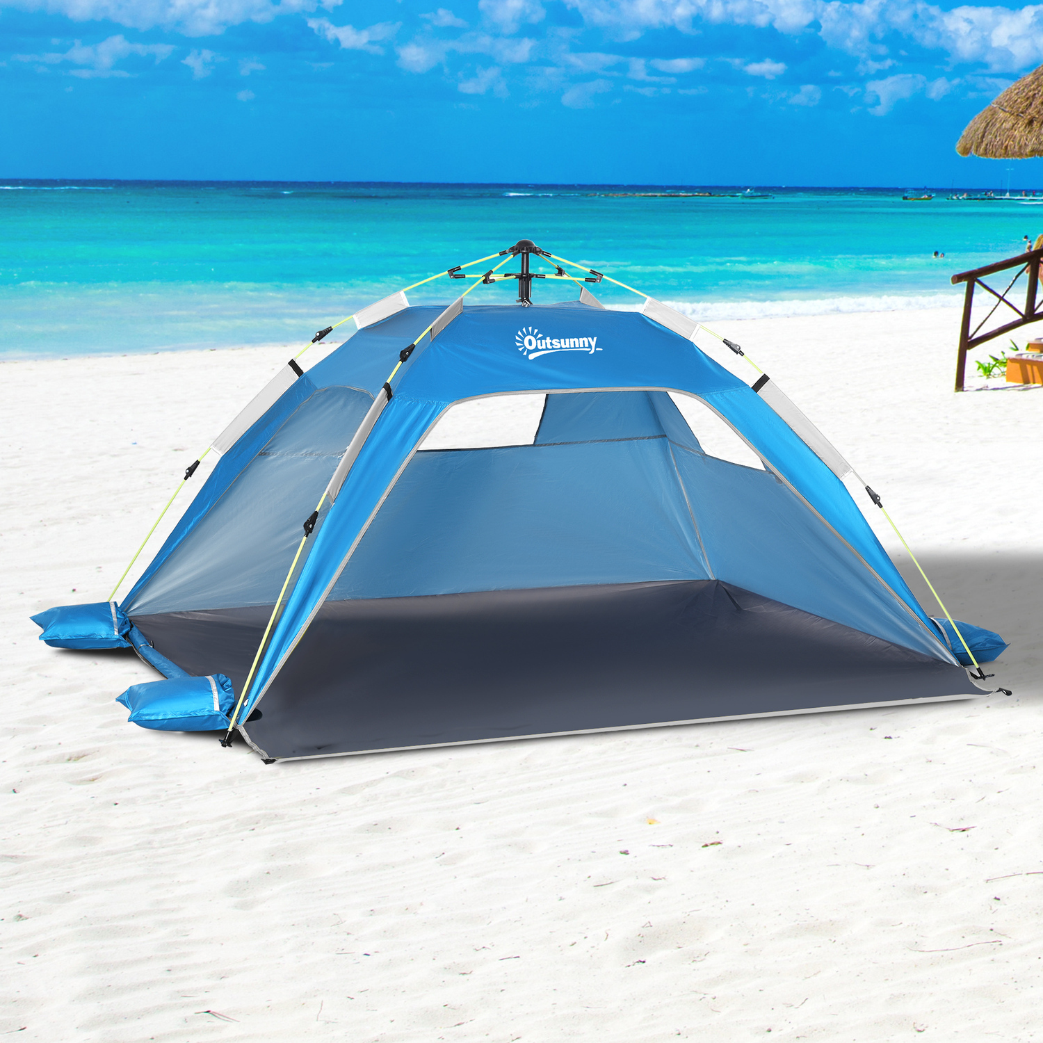 Outsunny Two Men Pop Up Tent - Blue