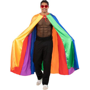 Smiffys Unisex Adult Rainbow Costume Cape