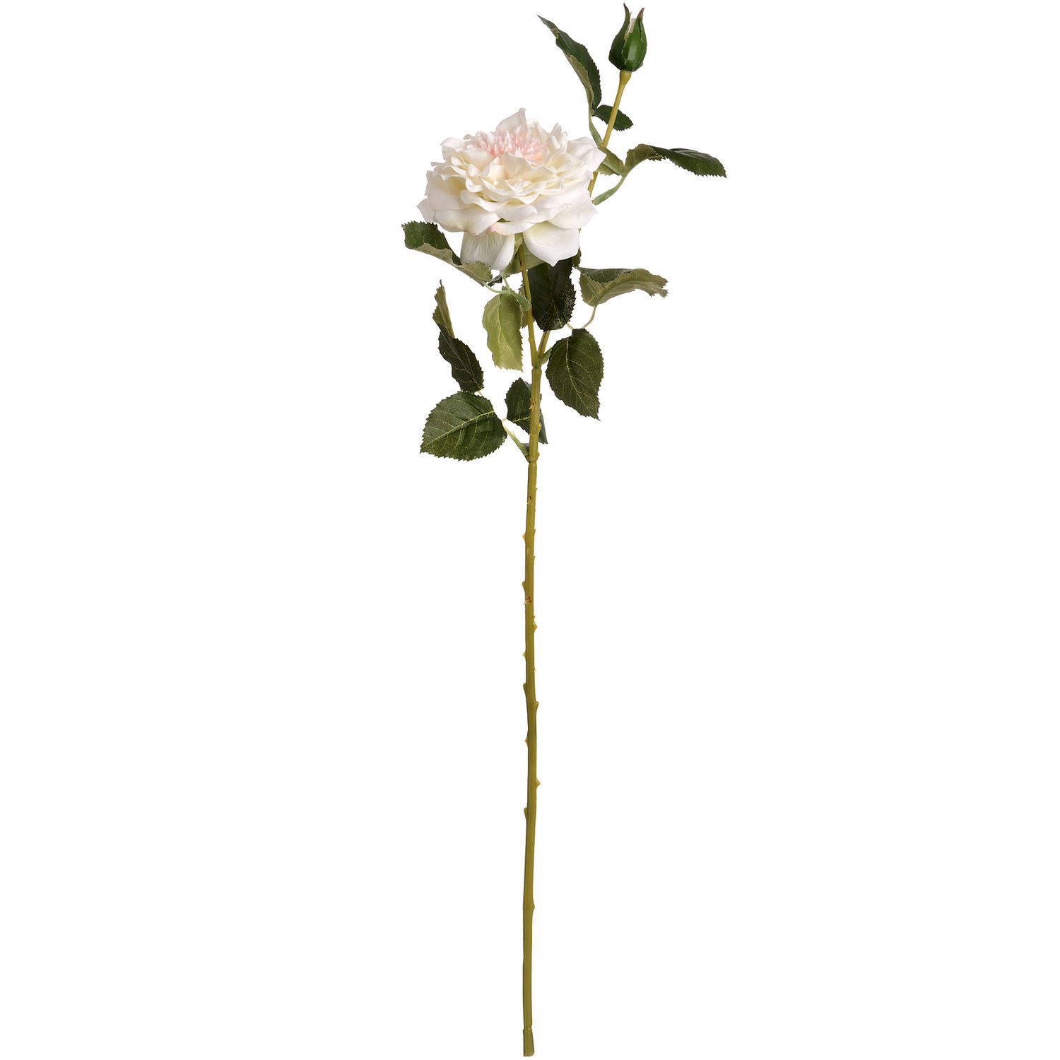 Hill Interiors Artificial Garden Rose Spray - White/Blush Pink