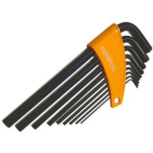 Faithfull Metric Long Arm Hex Key Set, 9 Piece