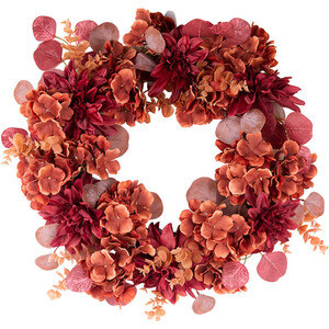 Autumn Hydrangea and Dahlia Wreath