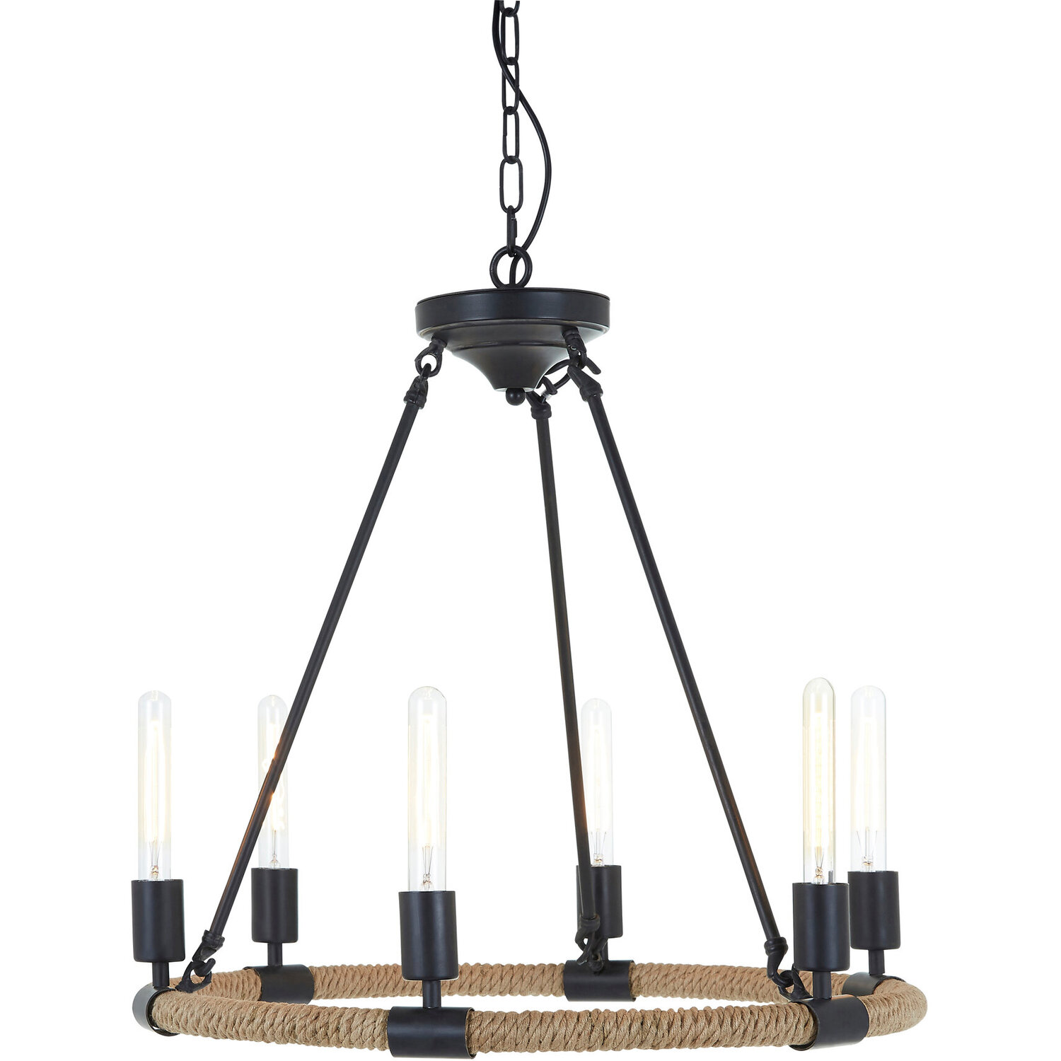 Orsina Hampstead 6 Bulb Chandelier - Black