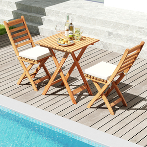 3-Piece Acacia Wood Patio Bistro Set