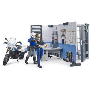 Bruder bworld Police station with police motorbike Police Vehicle Playset
