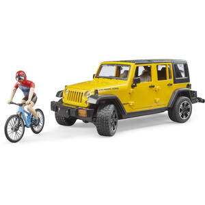 Bruder Jeep Wrangler Unlimited Rubicon with Mountain Bike & Cyclist Outdoor Adventure Playset