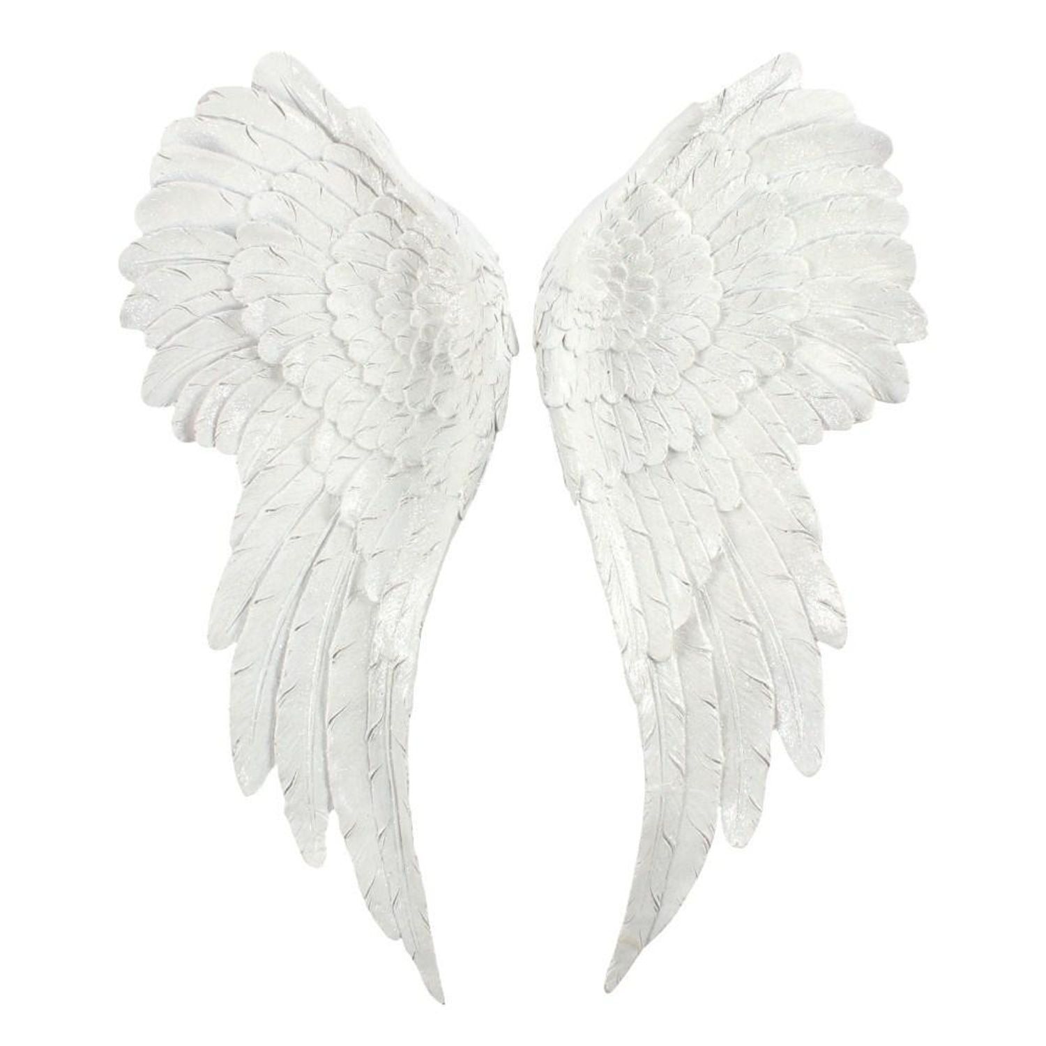 Something Different Glitter Angel Wings Hanging Decoration - White