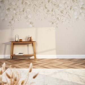 Eucalyptus Cascade Full Wall Mural in Sandstone