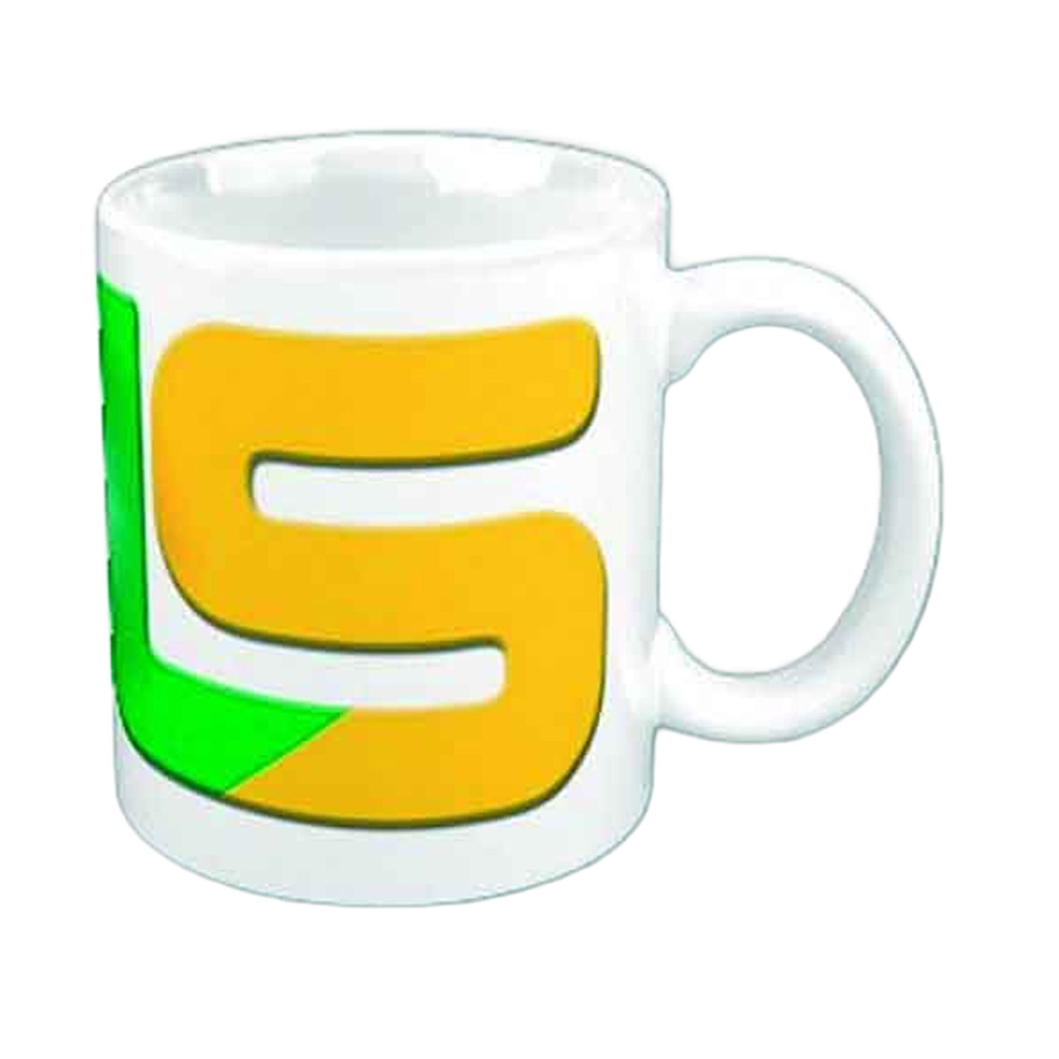 Jls Logo Stoneware Mug - White/Yellow/Green