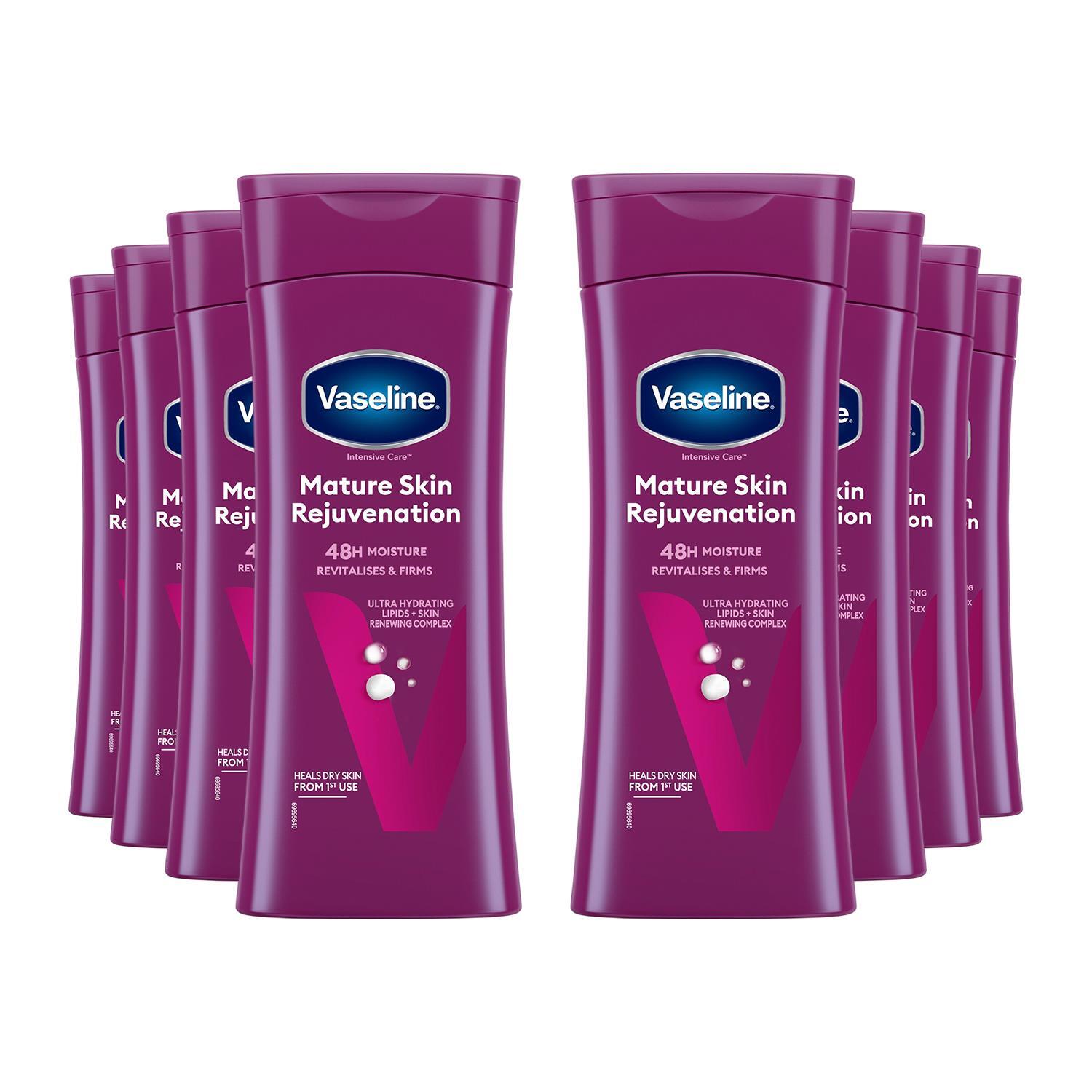 Vaseline Unisex White Body Lotion Mature Skin Rejuvenation Intensive Care 400Ml, 8 Pack In - Image 6