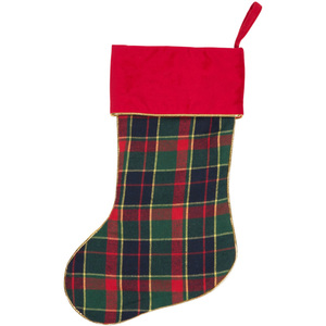 Tartan Red Stocking