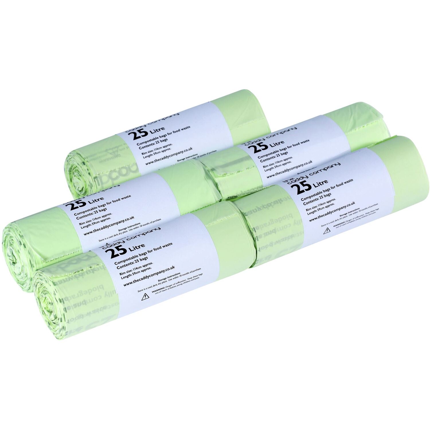 Caddy Company 25 Litre Compostable Food Waste Bin Bags - Green / 5 - Image 4