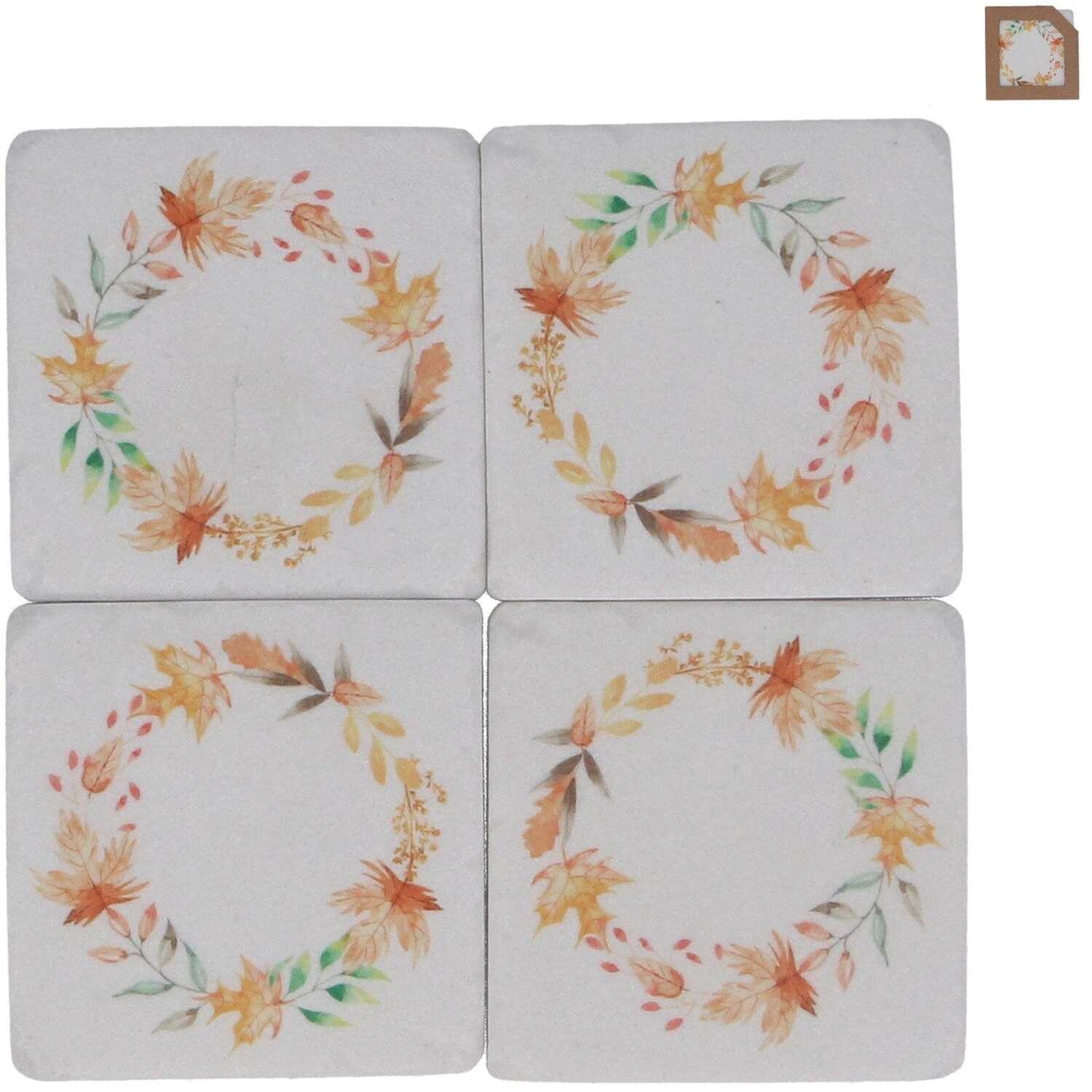 Image of Set of Four Autumnal Design Coasters&hellip;