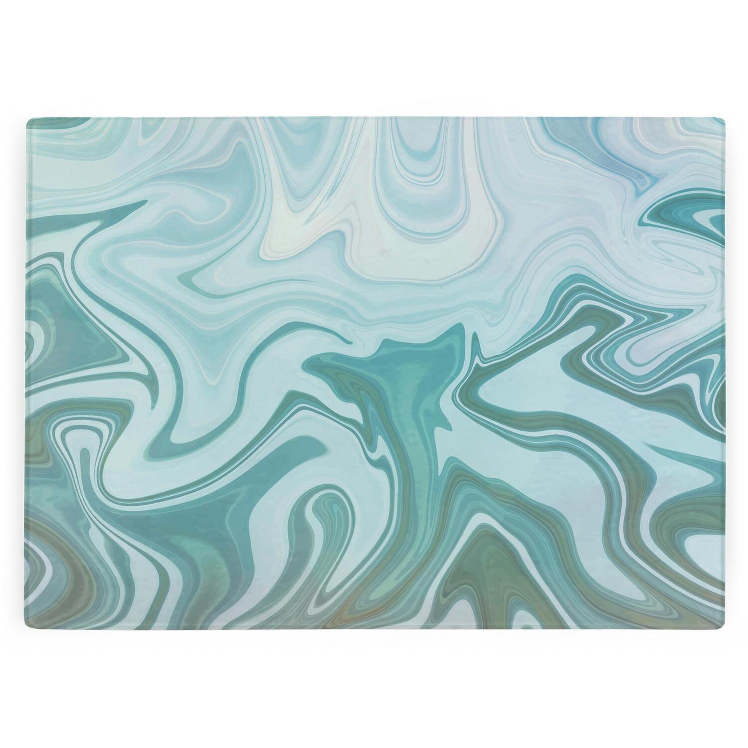 Image of Blue Marbled Worktop Protector - Large&hellip;