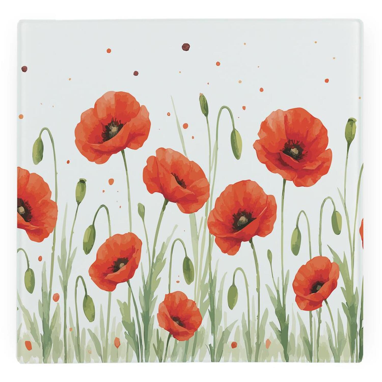 Image of Summer Poppies Glass Hot Pot Stand&hellip;