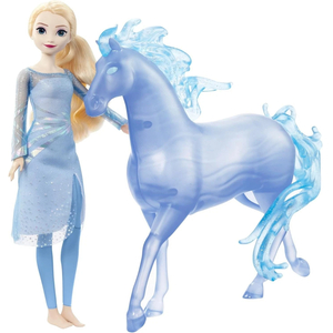 Disney Frozen Elsa Fashion Doll and Horse Shaped Water Nokk Figure