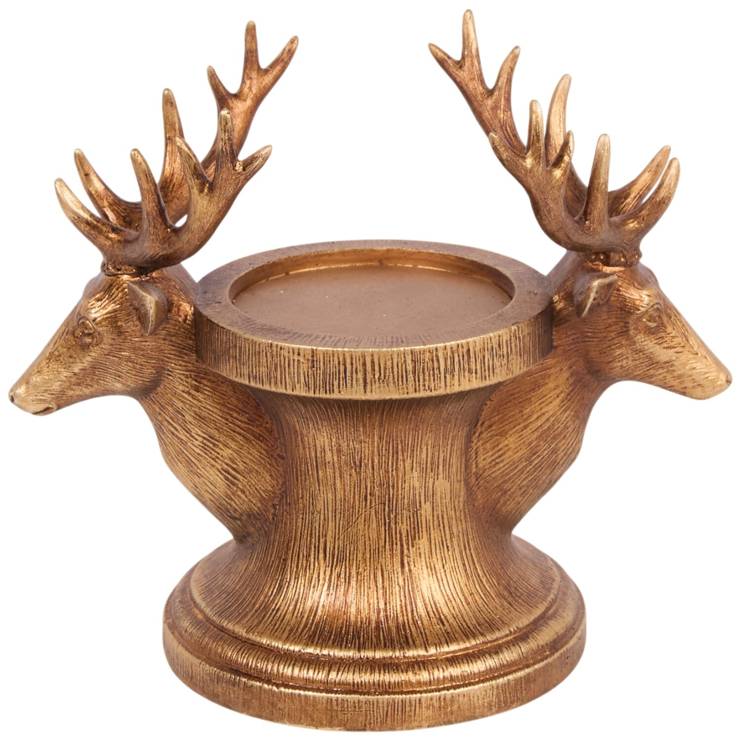 Amber Charm Antique Finish Candle Holder - Bronze