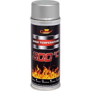 400 mL Silver RAL 9006 Heat-Resistant Enamel Spray Paint Silicone-Based Up to 800 C