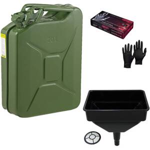 Pegdev 20L Jerry Can Funnel & Gloves UN Certified Steel
