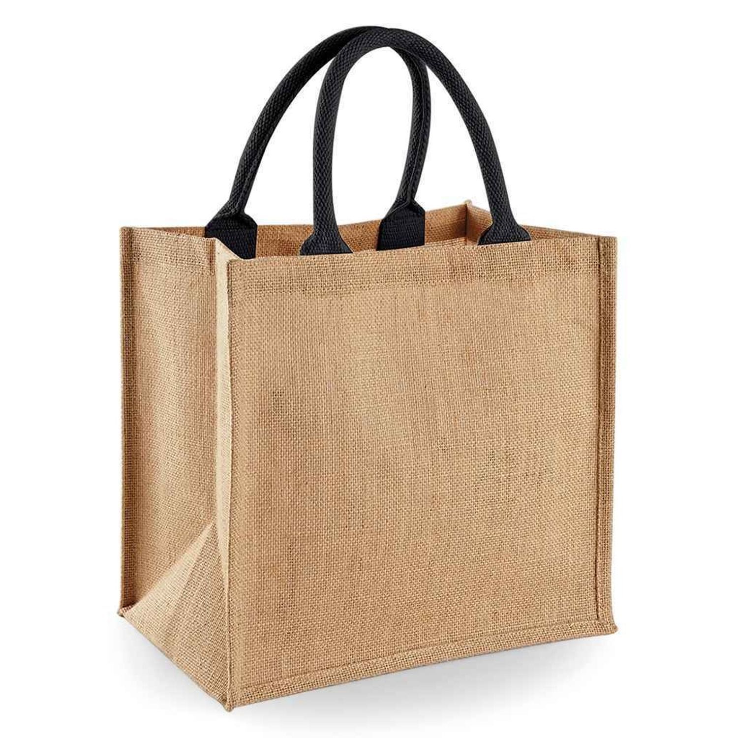 Westford Mill Midi Jute Tote Bag - Natural/Black