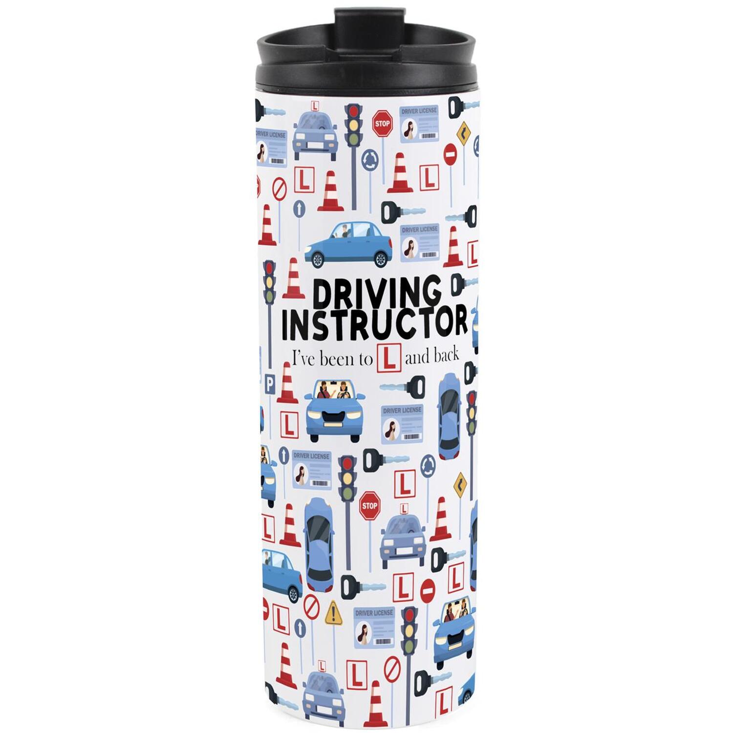B&Q -  Driving Instructor Travel MugNovelty Learner Driver Gift Stainless Steel Double-Walled Hot/cold Drinks Travel Flask - Image 3