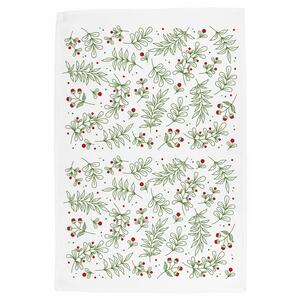 Green Leaves & Berries Large Kitchen Tea Towel Dish Cloth