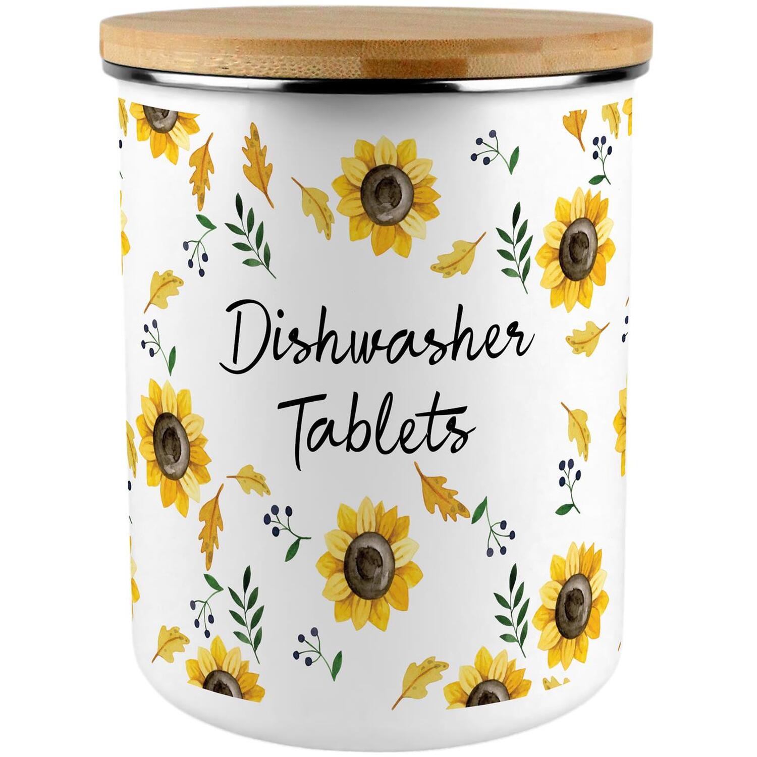 B&Q -  Sunflowers Dishwasher Tablets Storage Tin - Image 3