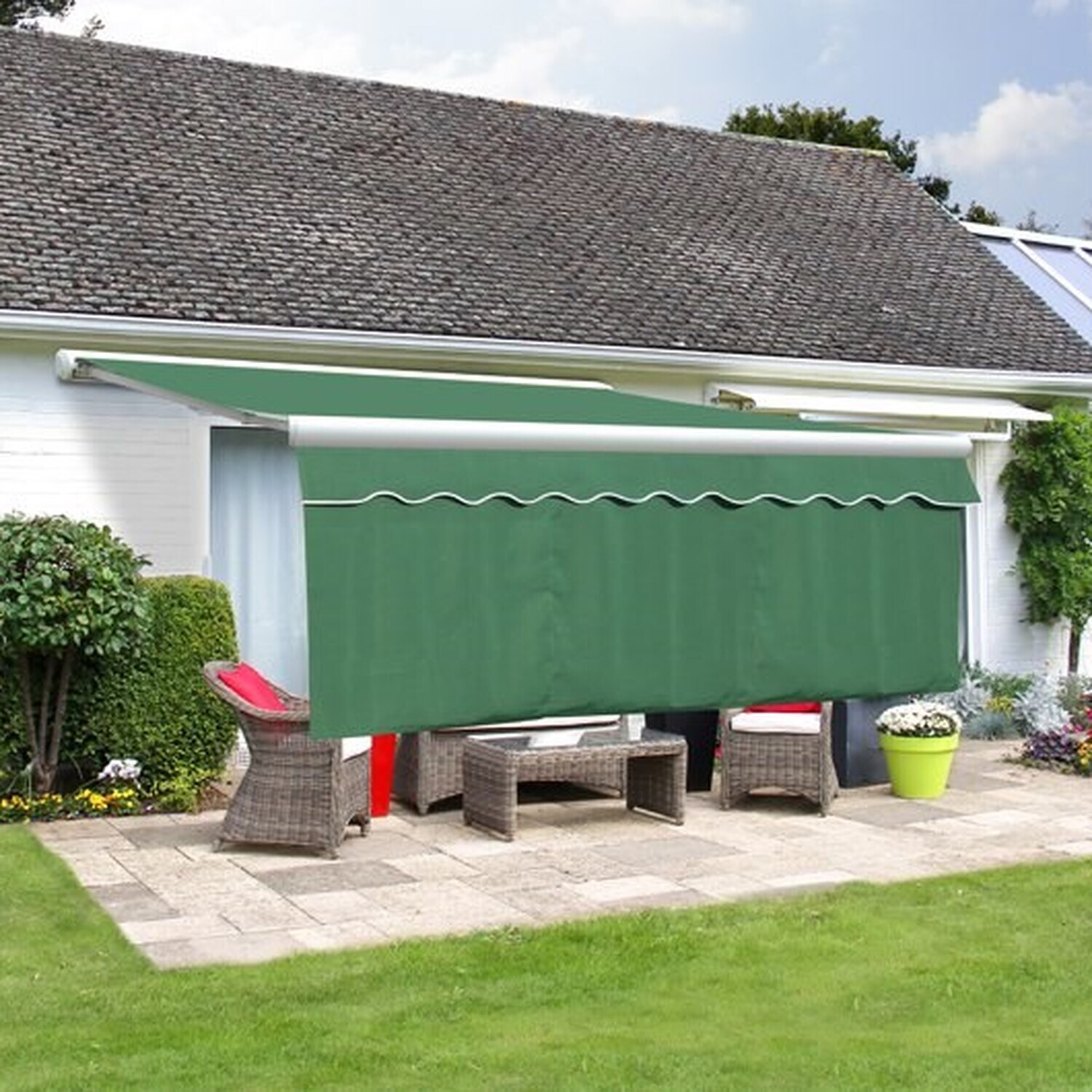Image of Plain Green Valance with 1m Dropdown&hellip;