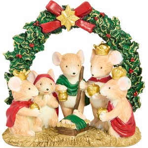 Festive Nativity Mice Scene