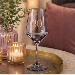 Confetti Design 30th Birthday Gift Boxed Wine Glass
