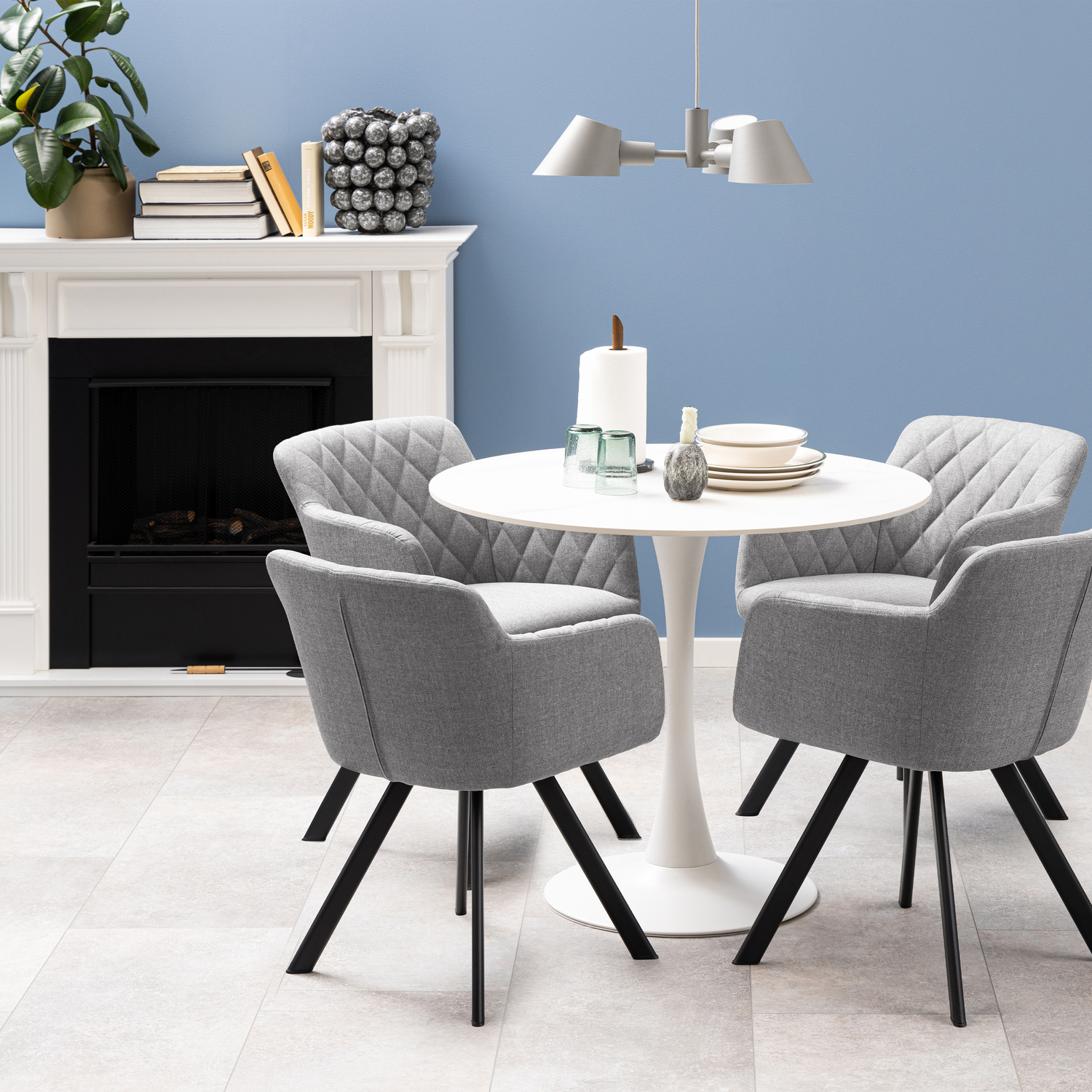 Furniture To Go Florence Malta Ceramic Round Dining Table White - Image 5