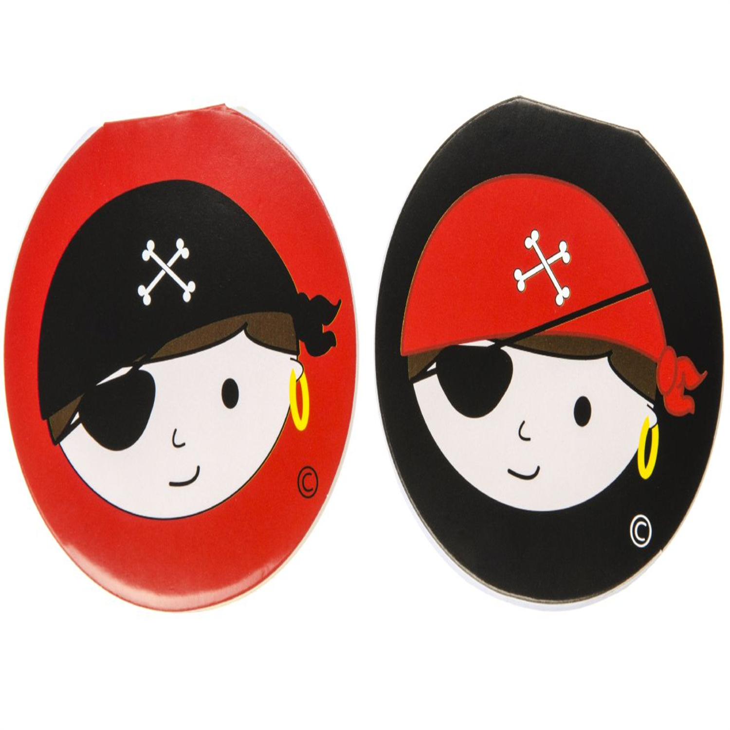  - Pack Of 12 Round Pirate Design Notebook 8Cm- Theme Party Bag Filller Gifts - Image 3